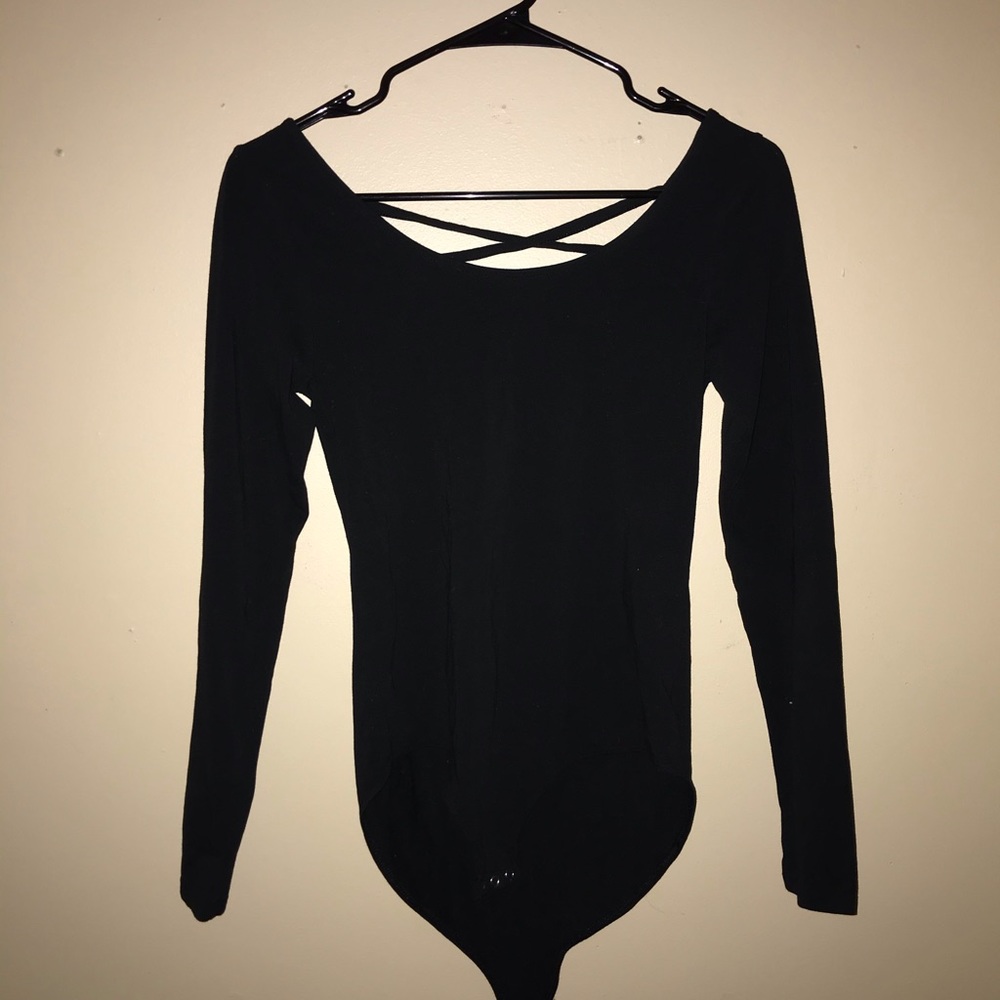 Black Long Sleeve American Eagle Bodysuit